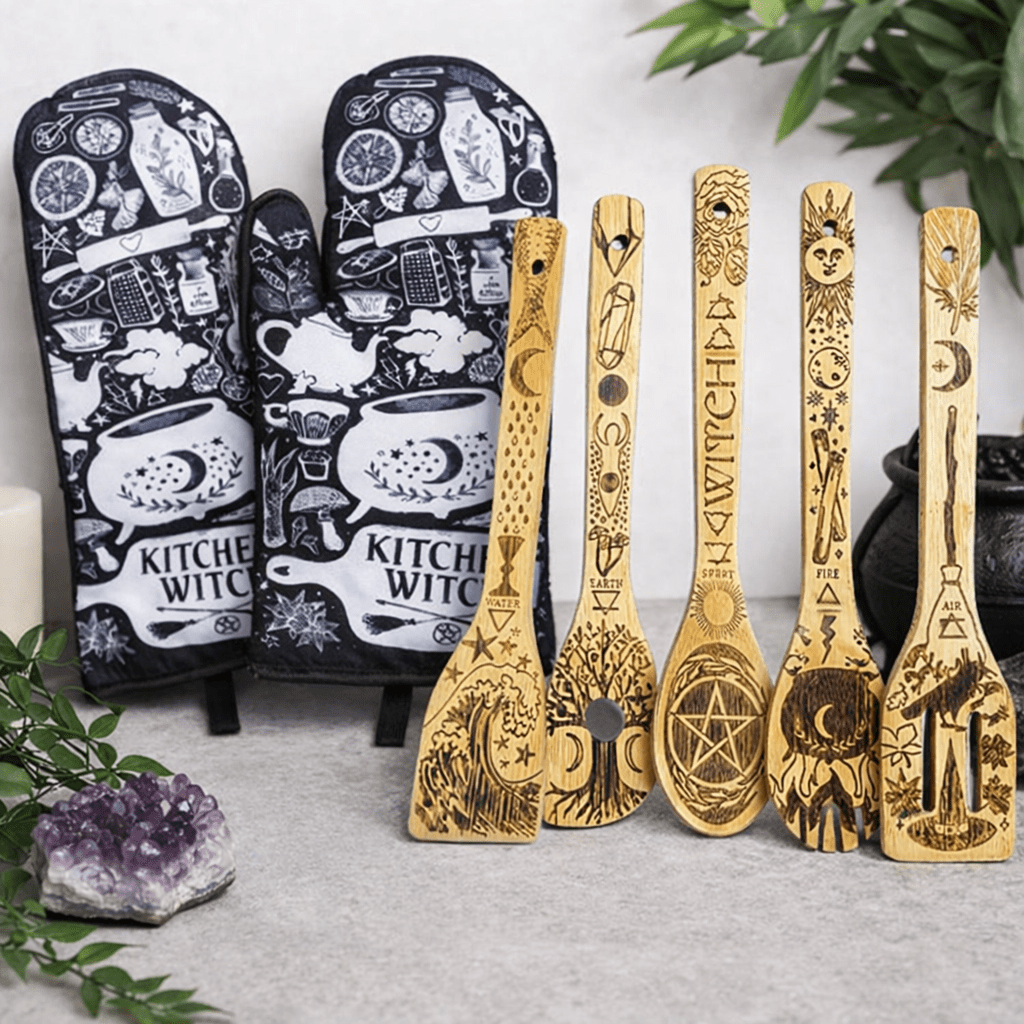 The 5 Elements Bamboo Large Kitchen Utensils Set
